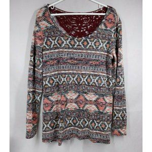 Angels Women's Long Sleeve Shirt With Western Design Size Medium